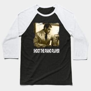 Vintage Noir Vibes Relive Shoot Player with Stylish Fan Fashion Baseball T-Shirt